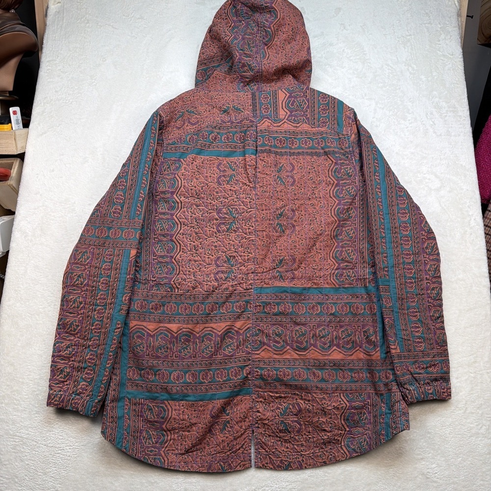 Gramicci Hooded Jacket Women's Large Tribal Boho Festival‎ Tapestry Coat - Picture 12 of 14